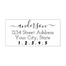 Search for rectangular rubber stamps Elegant script