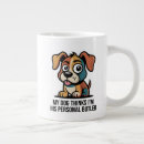 Search for funny dog quote mugs Cute dog illustration