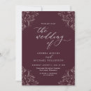 Search for burgundy wine wedding invitations Classic