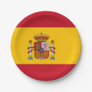 Recherche de espagne assiettes en papier Drapeau