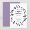 Search for purple floral wedding invitations Lavender