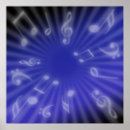 Search for musical notes background posters Blue
