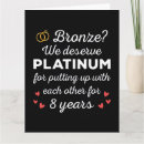 Search for 8th anniversary cards Bronze