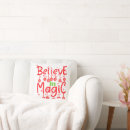 Search for believe christmas pillows Believe in magic