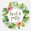 Recherche de feuille tropical autocollants Typographie