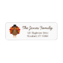 Search for cute turkey return address labels Thanksgiving