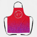 Search for silver glitter aprons Monogrammed