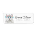 Search for hipster cat return address labels Kitten