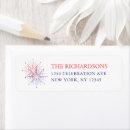 Search for 4th of july return address labels Red white and blue
