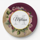 Search for burgundy and gold plates Trendy