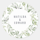 Search for modern foliage wedding stickers Classic