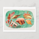 Search for beach shells horizontal postcards Seaweed