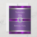 Search for silver trim invitations Purple