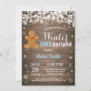 Search for holiday 1st birthday invitations Winter onederland