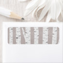 Search for birch tree return address labels Woodland
