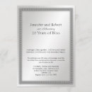 Search for platinum anniversary invitations Silver