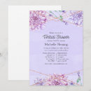 Search for lavender and gold baby shower invitations Floral