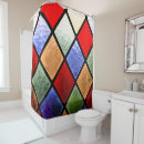 Search for stained glass shower curtains Colorful