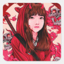Search for anime girl stickers Red