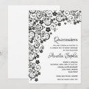Search for black white quinceanera invitations Lace