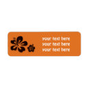 Search for retro floral return address labels Orange