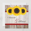 Search for red sunflower wedding invitations Country