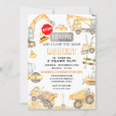 Search for under construction birthday invitations Excavator