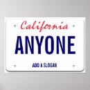 Search for license plate posters California