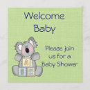 Recherche de ours koala invitations Bébé garçon