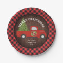 Search for christmas trucks paper plates Red truck