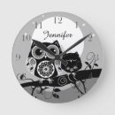 Recherche de hiboux mignons horloges Noir