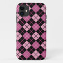 Search for shocking pink argyle pattern iphone cases Black