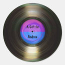 Search for record album stickers Retro