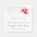 Search for pink and silver wedding napkins Glitter