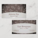 Search for restaurant owner business cards Chef