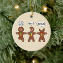 Search for funny gingerbread man ornaments Christmas cookies