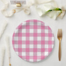 Search for pink gingham plates Plaid