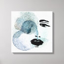 Search for abstract woman face canvas prints Black