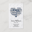 Search for emergency medical services business cards First responder