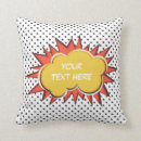 Search for comic book pillows Black and white