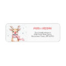 Search for comical return address labels Reindeer