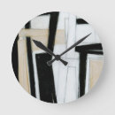 Recherche de noir et blanc abstrait horloges Peinture