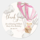 Search for teddy bear first birthday stickers Hot air balloon