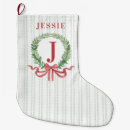 Recherche de monogramme chaussette de noël Vert