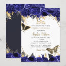Recherche de royal blue butterfly invitations Quinceanera