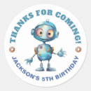 Recherche de robot bleu autocollants Merci