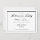 Search for black and white retirement invitations Classic