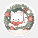 Search for cute kitty cat stickers Merry christmas