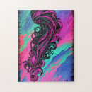 Recherche de bleu violet puzzles Défi