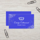 Search for blue crown standard business cards Elegant
